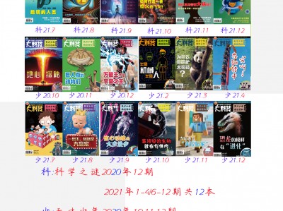 大科技 2020-2021年 60元=24本过刊 特价包邮